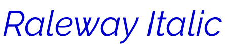 Raleway Italic шрифт